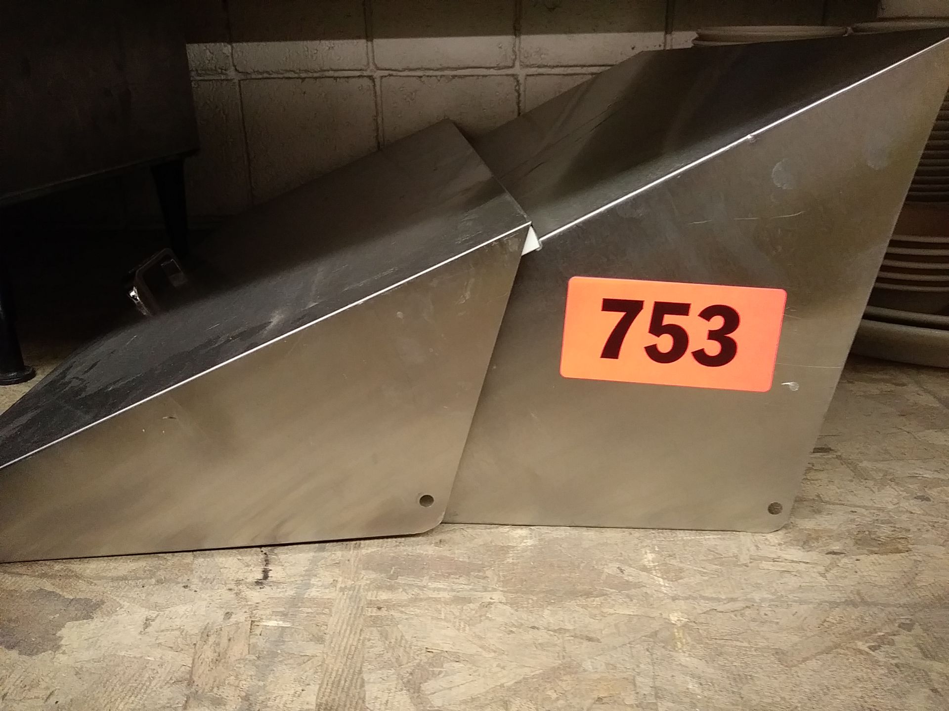 (2) STAINLESS STEEL UNDERCOUNTER PREP REFRIGERATOR DOOR LIDS