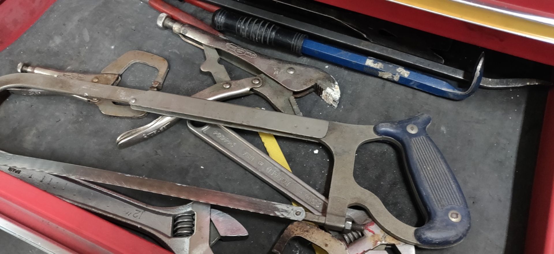 TOOL BOXES W/ LOADS & LOADS OF TOOLS - PLIERS, SCREW DRIVERS, WRENCHES, VICES, FILES, ETC - Image 13 of 13