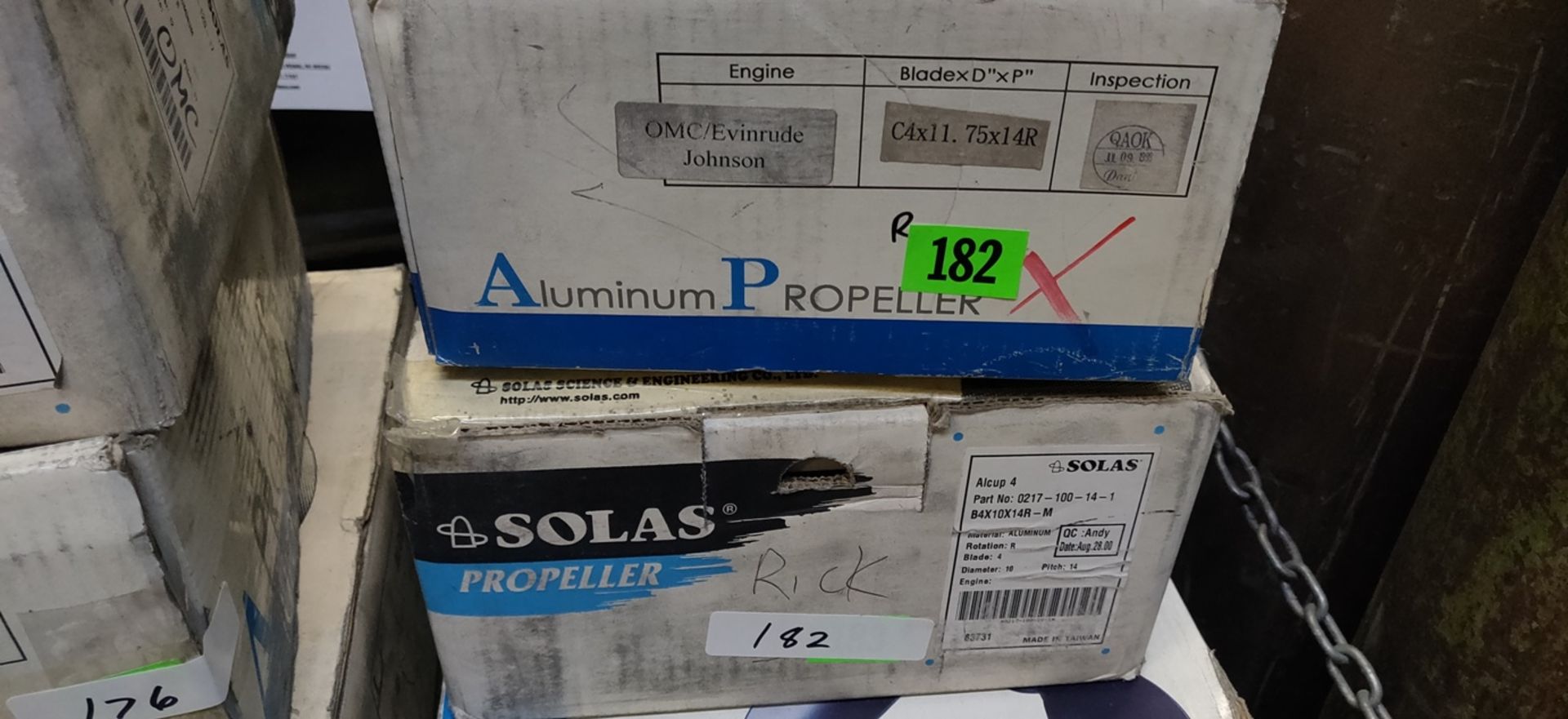 SOLAS ALCUPA 4 ALUMINUM PROPELLERS (QUANTITY X YOUR BID) - Image 2 of 4