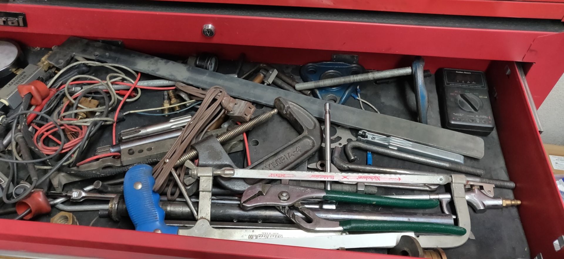 TOOL BOXES W/ LOADS & LOADS OF TOOLS - PLIERS, SCREW DRIVERS, WRENCHES, VICES, FILES, ETC - Image 10 of 13