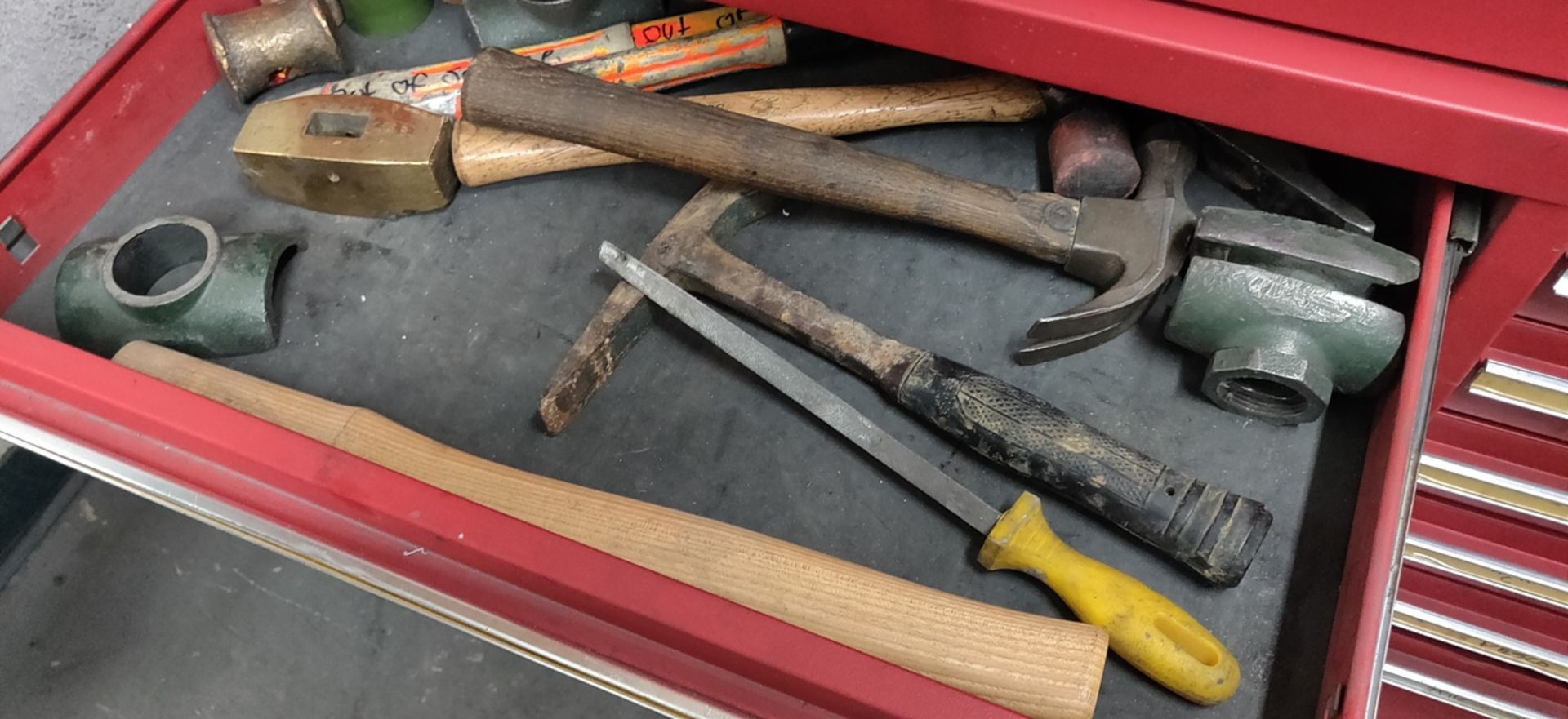 TOOL BOXES W/ LOADS & LOADS OF TOOLS - PLIERS, SCREW DRIVERS, WRENCHES, VICES, FILES, ETC - Image 11 of 13