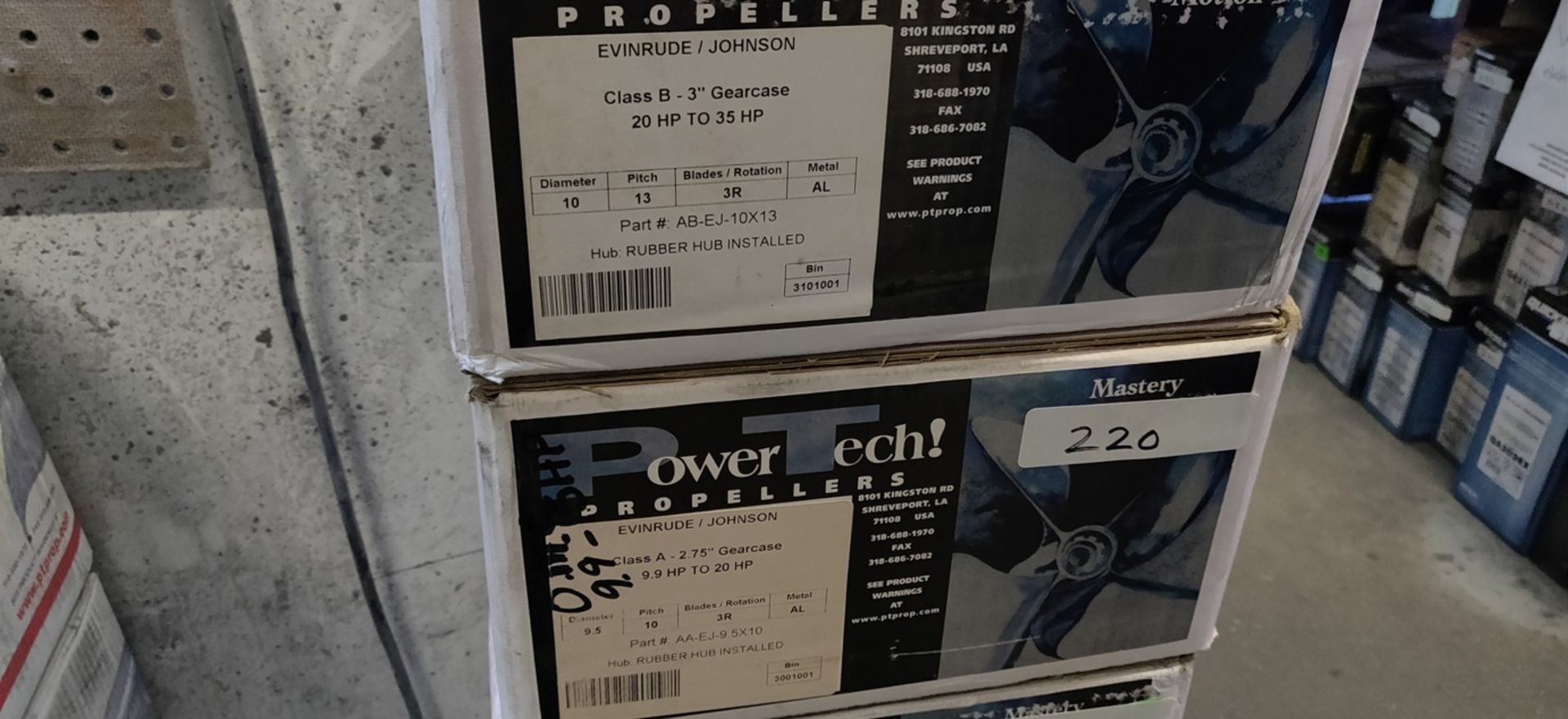 POWERTECH ALUMINUM PROPELLERS (QUANTITY X YOUR BID)