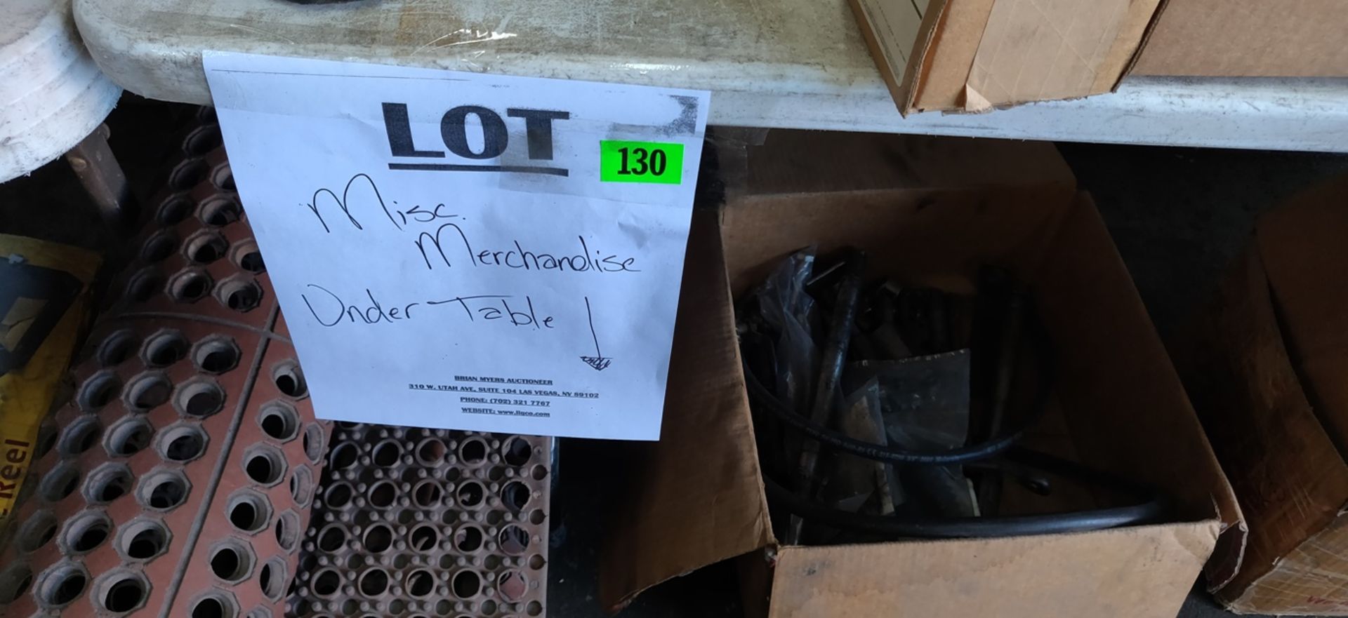 MISC MERCHANDISE UNDER TABLE - STEERING CABLES, FLY WHEEL MAGNETS, RUBBER MATS, TRANSFORMER, ETC - Image 9 of 9