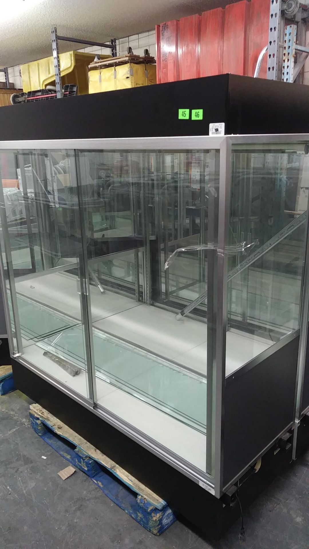 GLASS DISPLAY CASES (APPROX 66" W x 62" H x 22" D)