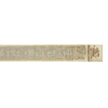 An illuminated prayer scroll written in thuluth and ghubari scripts Qajar Persia, dated AH 1267/A...