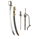 An 1803 pattern infantry officer's sabre and a German hunting sword Europe, 19th Century(2)