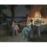 Delphin Enjolras (French, 1857-1945) Trois femmes sur la terrasse