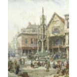 Louise J. Rayner (British, 1832-1924) 'The Buttermarket, Winchester'