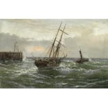 Edwin Henry Eugene Fletcher (British, 1857-1945) 'On the Thames at Blackwall'; 'Leaving Port', a ...
