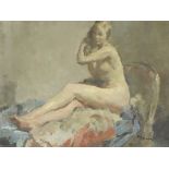 Walter Ernest Webster, RI, ROI (British, 1878-1959) Seated nude