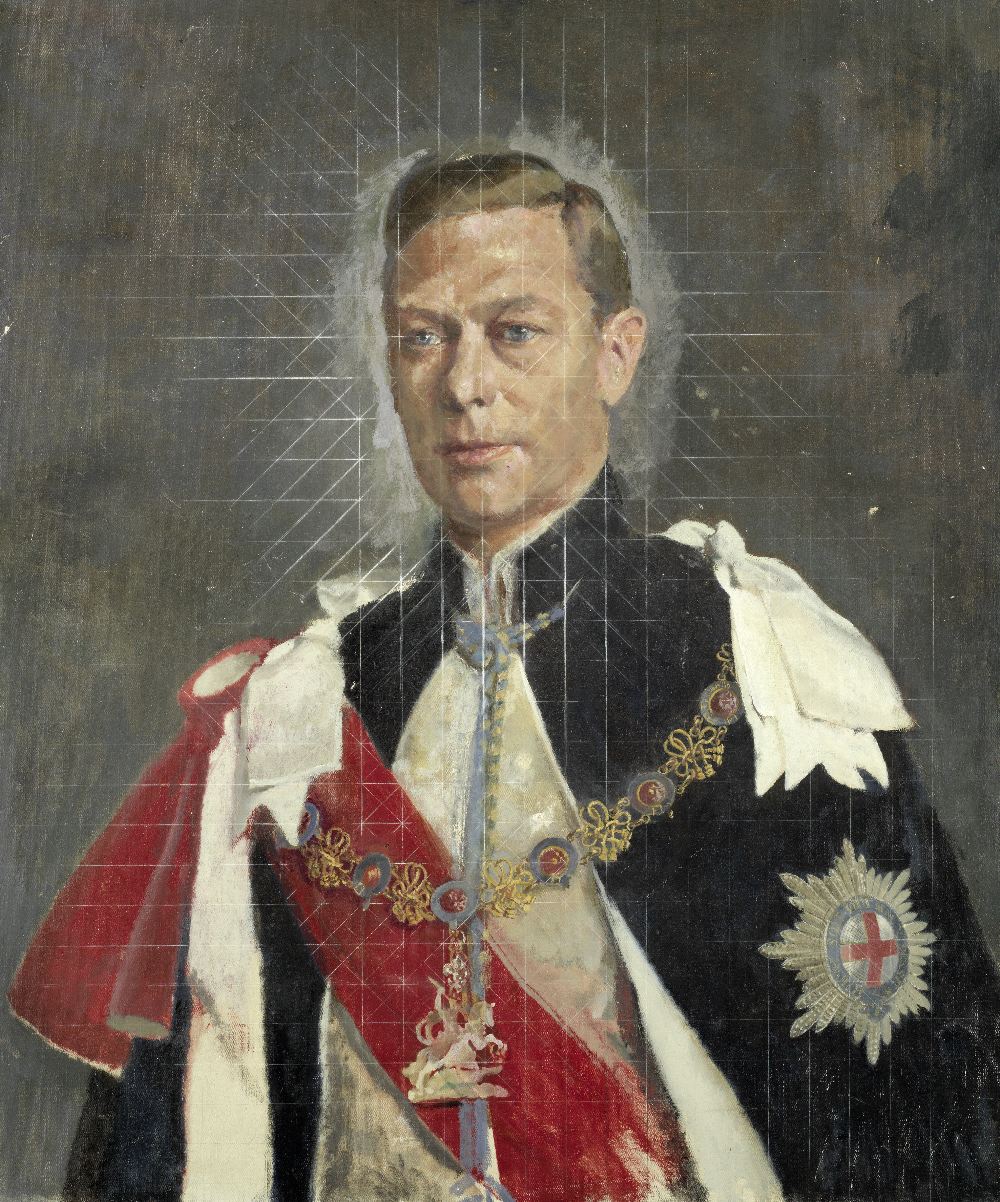 Sir Gerald Festus Kelly RA, KCVO, PRA (British, 1879-1972) King George VI, bust length portrait s...