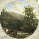 Thomas Baker of Leamington (British, 1809-1869) 'On the Usk, Breconshire'
