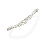 A graduated diamond hinged bangle