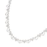 A diamond festoon necklace