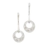 A pair of diamond pendant earrings, Carrera Y Carrera
