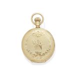 A 14k Gold Hunting Cased Pocket Watch, Waltham