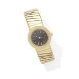 A Lady's Tri-Color Gold Bangle Wristwatch, Bulgari