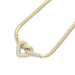 A Pavè diamond heart necklace