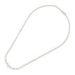 A graduated diamond rivière necklace