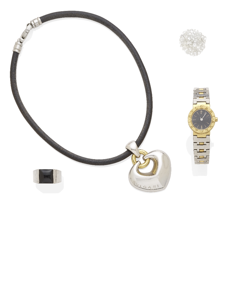 A Lady's Gold and Stainless Steel Bracelet Watch, Bulgari