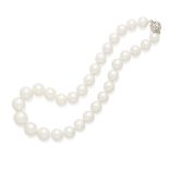 A graduated cultured pearl necklace