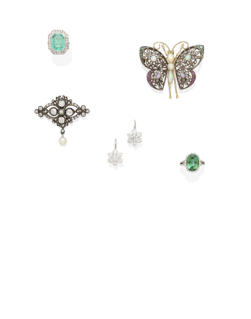 A green tourmaline and diamond ring, Tiffany & Co.