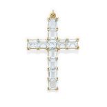 An aquamarine cross pendant, Tiffany & Co.