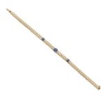 A seed pearl and sapphire bracelet