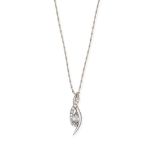 A fancy coloured diamond and diamond pendant necklace