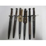 A collection of Lee Metford bayonets,