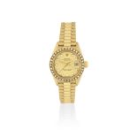 Rolex. A lady's 18K gold and diamond set automatic calendar bracelet watch Datejust, Ref: 69178,...