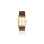 Girard Perregaux. An 18K gold manual wind rectangular wristwatch Ref: 4961, Circa 1990