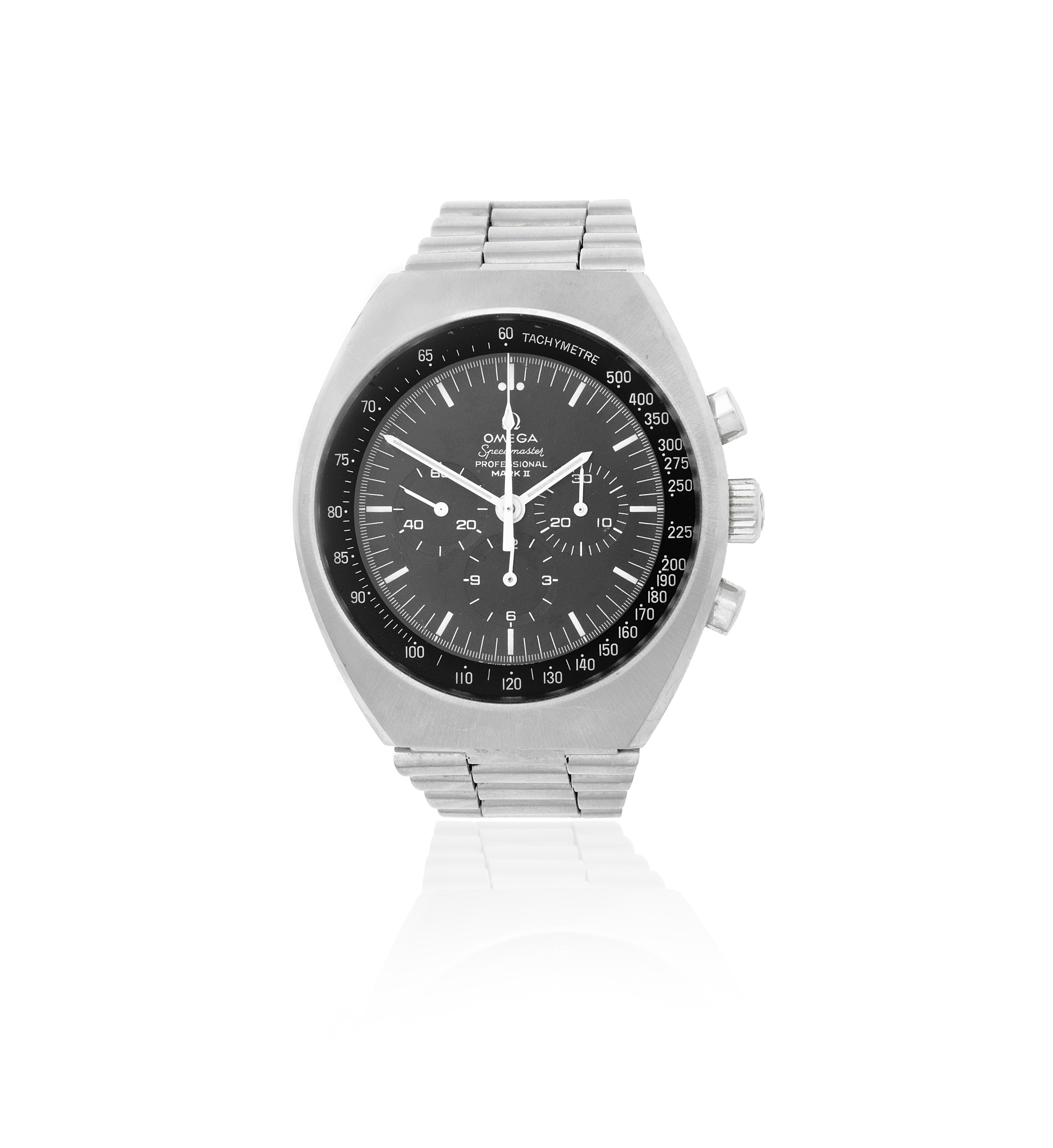 Omega. A stainless steel manual wind chronograph bracelet watch Speedmaster Professional Mark II...