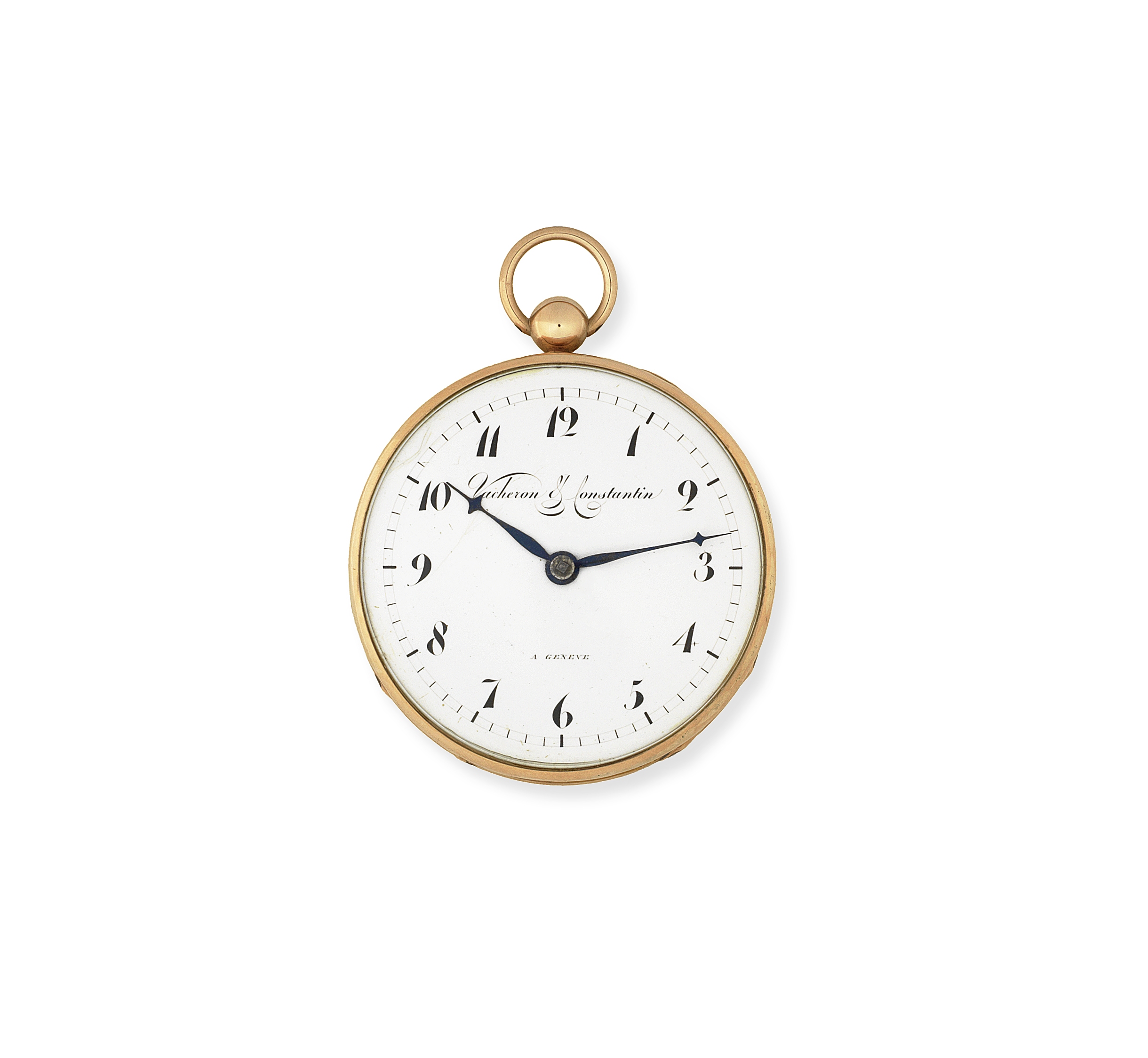 Vacheron & Constantin A Genève. A gold key wind open face pocket watch Circa 1810