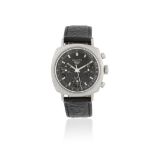 Heuer. A stainless steel manual wind chronograph cushion form wristwatch Camaro, Ref: 7220, Circ...