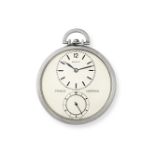 Rolex. A stainless steel keyless wind open face pocket watch Prince Imperial, Ref: 2448, Circa 1955