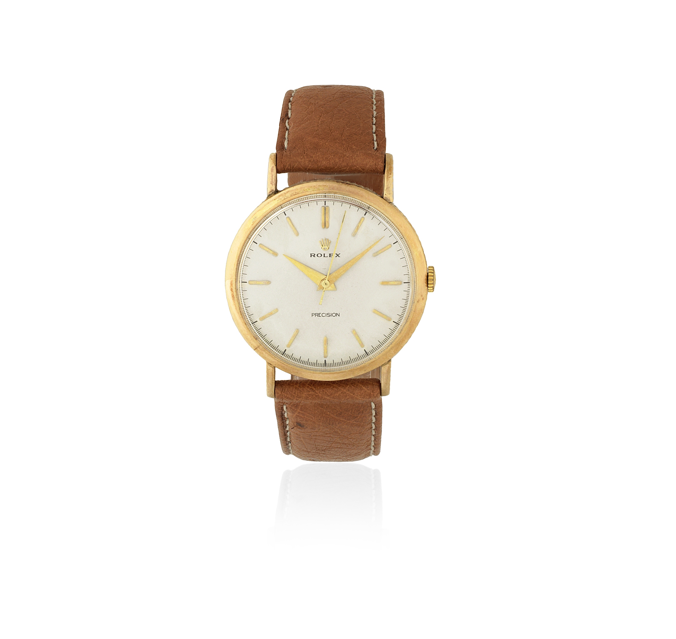 Rolex. A 9K gold manual wind wristwatch Precision, Ref: 2169, London Hallmark for 1956