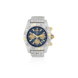 Breitling. A stainless steel and gold automatic calendar chronograph bracelet watch Chronomat, R...