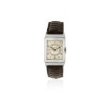 Jaeger-LeCoultre. A stainless steel manual wind reversible rectangular wristwatch Reverso, Circa...