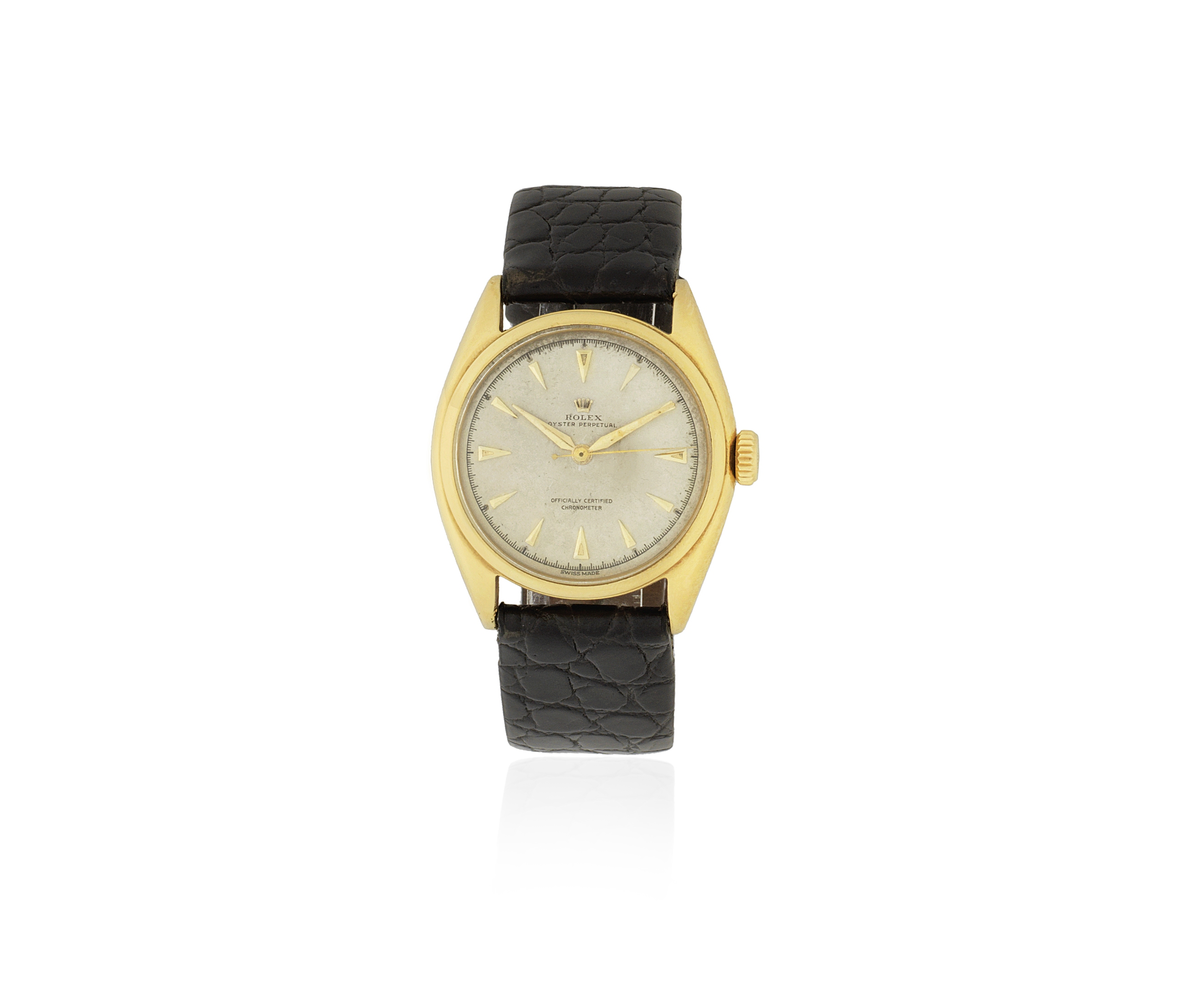 Rolex. An 18K gold automatic wristwatch Oyster Perpetual, Ref: 6084, Circa 1950