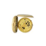 James Rigby, Liverpool. An 18K gold key wind open face pocket watch Chester Hallmark for 1832