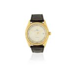 Rolex. An 18K gold automatic calendar bubble back wristwatch Oyster Perpetual Chronomètre 'Ovett...