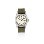 Rolex. A stainless steel manual wind cushion form wristwatch with California dial Oyster 'Army',...