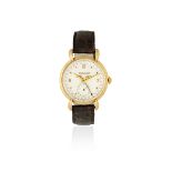 Jaeger-LeCoultre. A gold manual wind triple calendar wristwatch Circa 1946