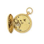 J.J. Dent, London. An 18K gold key wind full hunter chronometer pocket watch Circa 1870