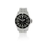 Rolex. A stainless steel automatic bracelet watch with maxi dial Submariner, Ref: 5513, Circa 1979