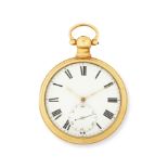 Litherland Davies & Co, Liverpool. An 18K gold key wind pair case pocket watch Chester Hallmark f...