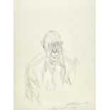 ALBERTO GIACOMETTI (1901-1966) Igor Stravinsky 18 5/8 x 12 3/4 in (47.3 x 32.4 cm) (Executed on O...