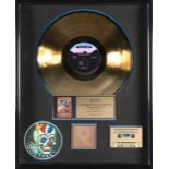 A JERRY GARCIA 'GOLD' SALES AWARD FOR THE GRATEFUL DEAD ALBUM WITHOUT A NET 1990