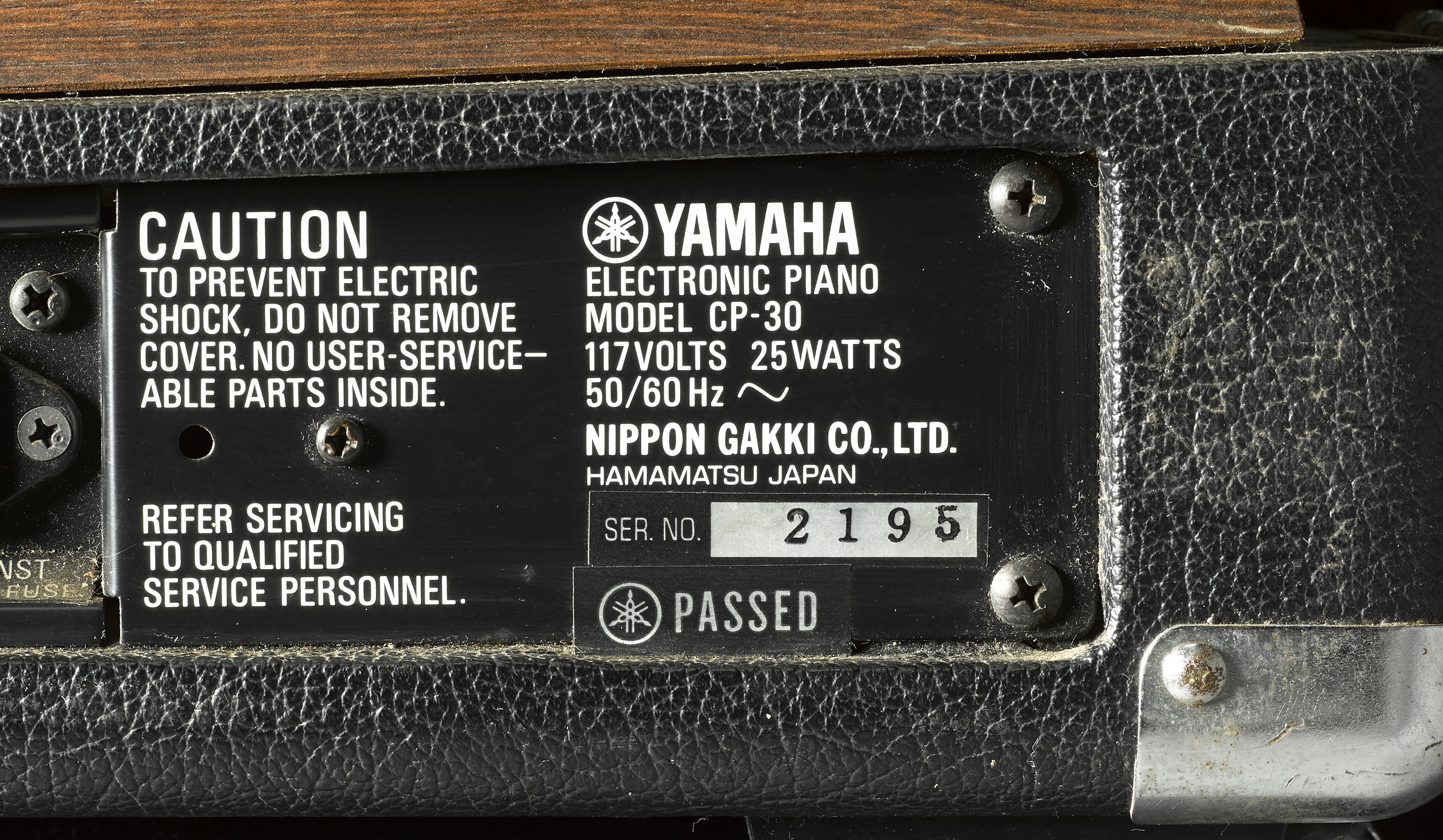 A YAMAHA CP-30 ELECTRIC PIANO OWNED AND PLAYED BY JERRY GARCIA - Image 3 of 3